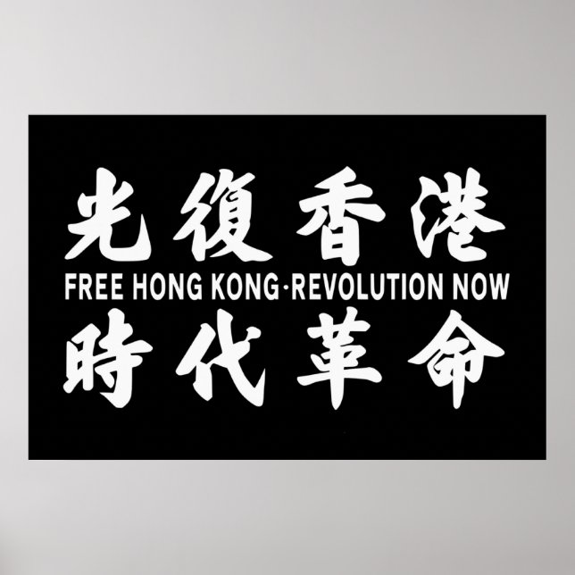 Befreien Sie die Hongkonger Revolution jetzt! Flag Poster (Vorne)