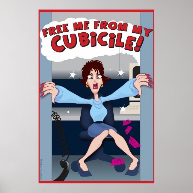 befreit mich von meinem Kubikel! Poster (Vorne)
