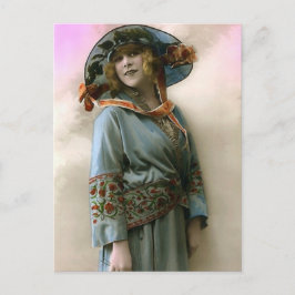 befreite Frau Postkarte