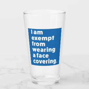 Befreiung vom Tragen eines Gesichts Glas