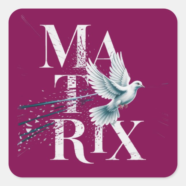 Befreiung von der Matrix Quadratischer Aufkleber (Vorderseite)