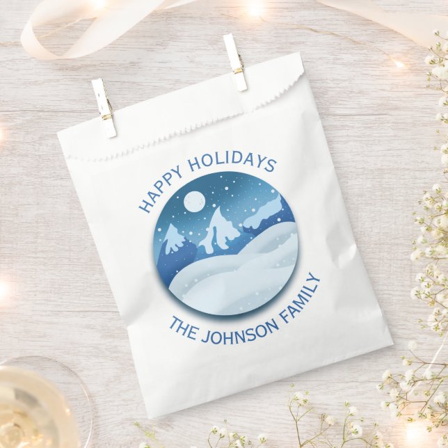 Befrostete Friedenslandschaft individuell Geschenktütchen (Ausgeschnitten)