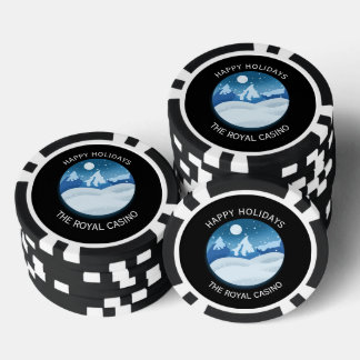 Befrostete Friedenslandschaft individuell Pokerchips