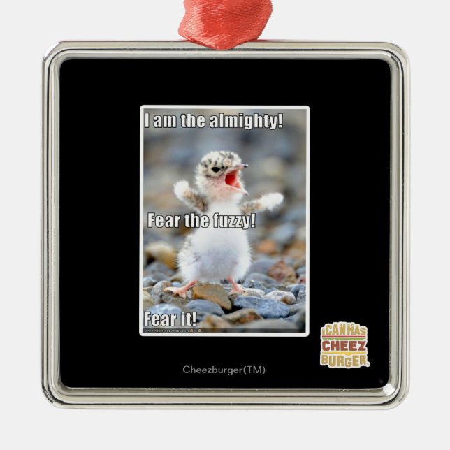 Befürchten Sie das flockige! Ornament Aus Metall (Vorne)