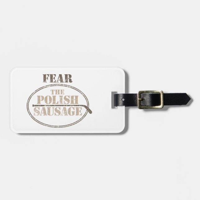 Befürchten Sie die polnische Wurst (Hockey) Gepäckanhänger (Vorderseite horizontal)