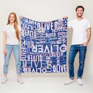 Befürchtete Namen, die auf modernen Blue Hues repl Fleecedecke
