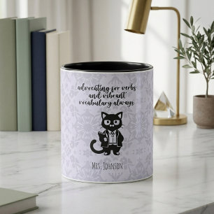 Befürworter von Verben, lebhafter Wortschatzlehrer Tasse