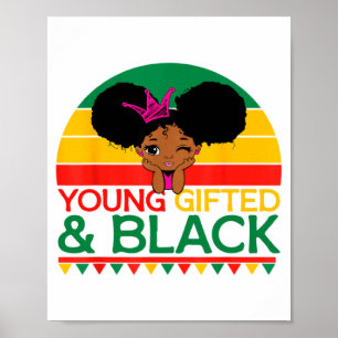 Begabter Junger Schwarzer Dashiki Afrikanischer St Poster