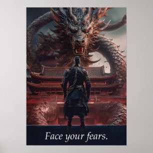 Begegnen Sie Ihre Ängste - Krieger gegen Drache - Poster