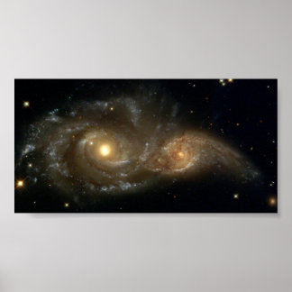 Begegnung der NASA mit zwei Spiralgalaxien Poster