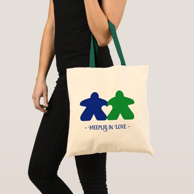 Begegnungen in der Liebe, Blue & Green Basic Tasch Tragetasche (Vorderseite (Produkt))