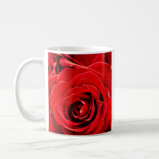 Begehren Sie rote Rosen 11oz Classic Mug Kaffeetasse (Links)