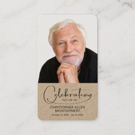 Begehung des Fotos Lebensgebet Visitenkarte