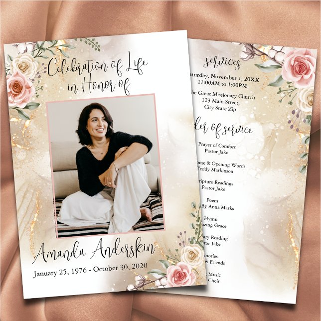 Begehung des "Life Peach & Gold Order of Service Programm (Von Creator hochgeladen)