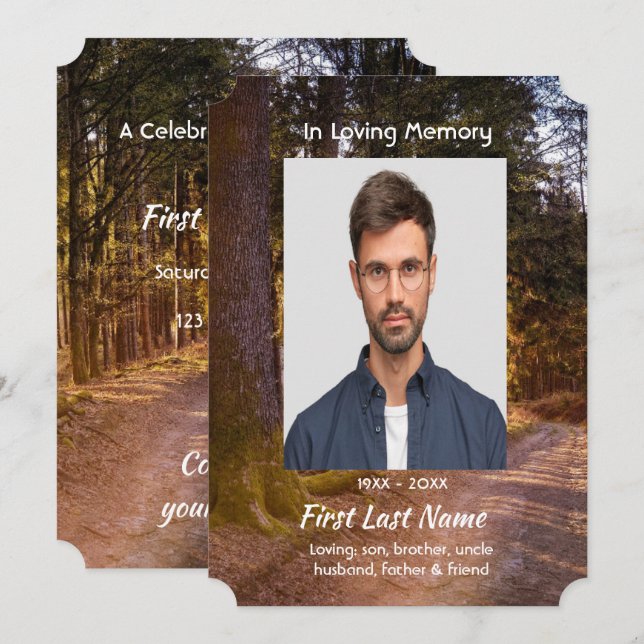 Begehung des Life Service Forest Trail Einladung (Vorne/Hinten)