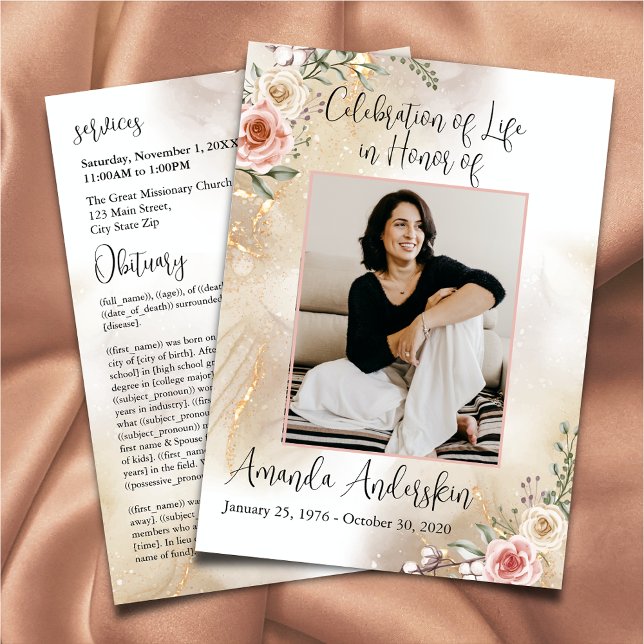 Begehung von Lebenspfirsich und Gold Einladung (Von Creator hochgeladen)