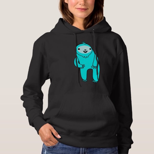 Begeisterte Lichtblautschleife Hoodie (Vorderseite)