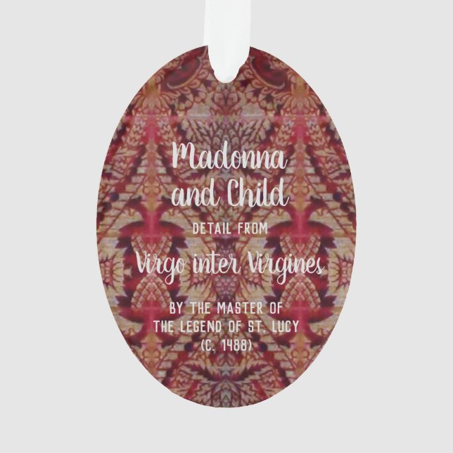 Begeisterte Madonna & Kind (Detail; M 070) Acrylis Ornament (Rückseite)