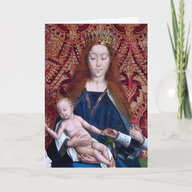 Begeisterte Madonna und Kind (Detail; M 070) Karte (Vorderseite)