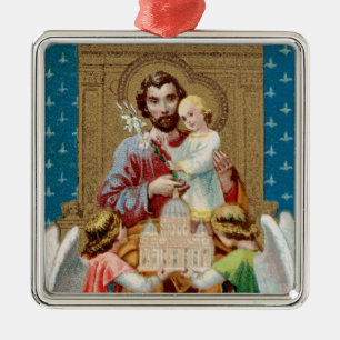 Begeisterter St. Joseph empfängt Vatikane Maquette Ornament Aus Metall