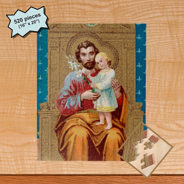 Begeisterter St. Joseph mit Kleinkind-Christkind Puzzle (Von Creator hochgeladen)