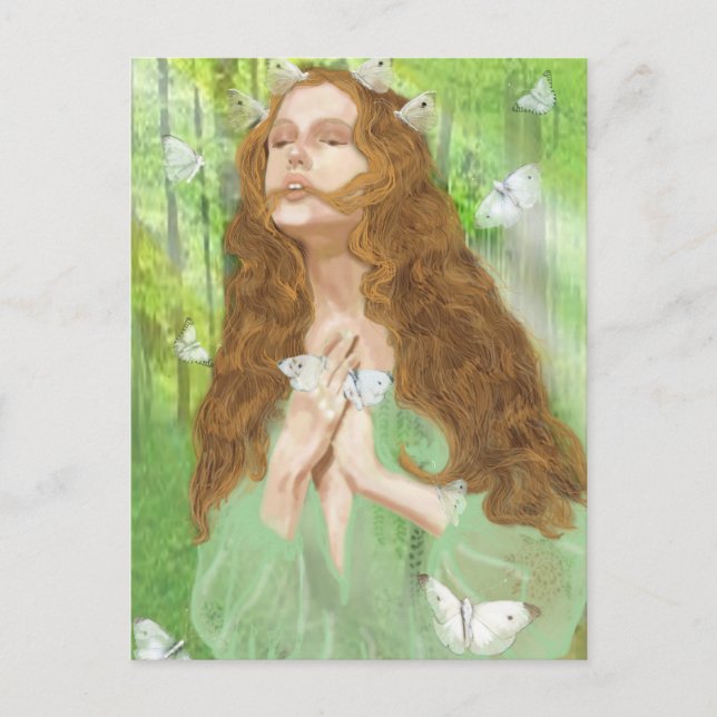 Begeisterung (Nymphe) Postkarte (Vorderseite)