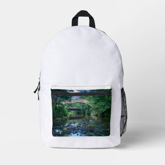 Beggar's Bridge, Glaisdale Bedruckter Rucksack (Vorderseite)