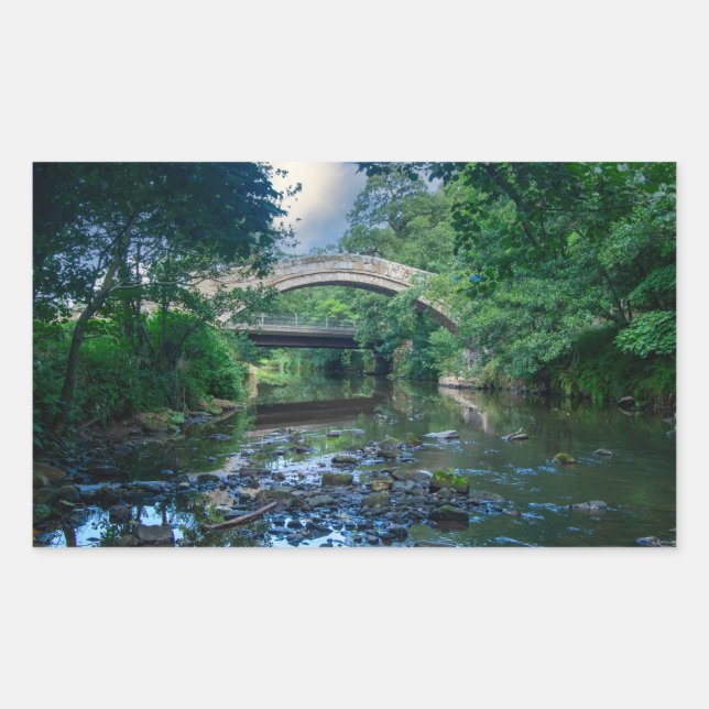 Beggar's Bridge, Glaisdale Rechteckiger Aufkleber (Vorderseite)