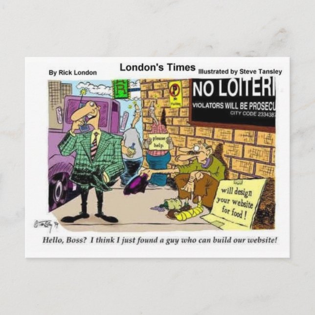 Beging 4 Web Design Funny Gifts & Sammlerstücke Postkarte (Vorderseite)