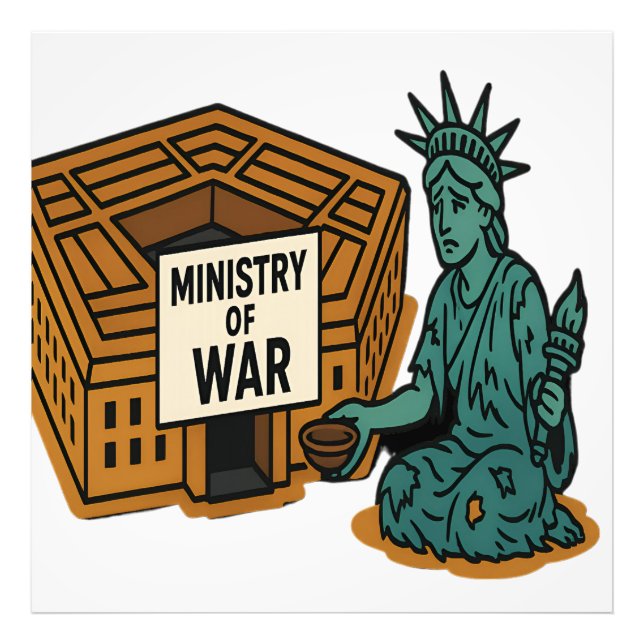 Beging für den Frieden: Freiheit vor dem Minister Fotodruck (Vorne)