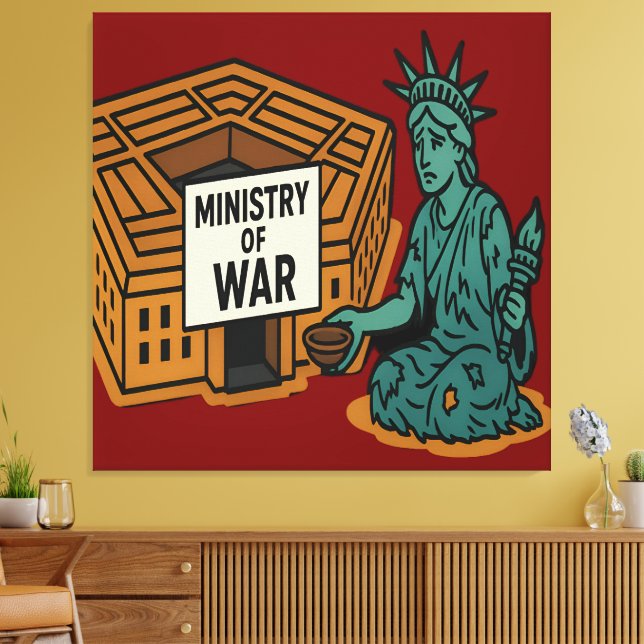 Beging für den Frieden: Freiheit vor dem Minister Leinwanddruck (Insitu (Wohnzimmer))