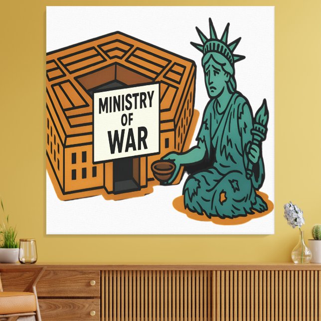 Beging für den Frieden: Freiheit vor dem Minister Leinwanddruck (Insitu (Wohnzimmer))