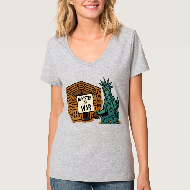 Beging für den Frieden: Freiheit vor dem Minister T-Shirt (Vorderseite)