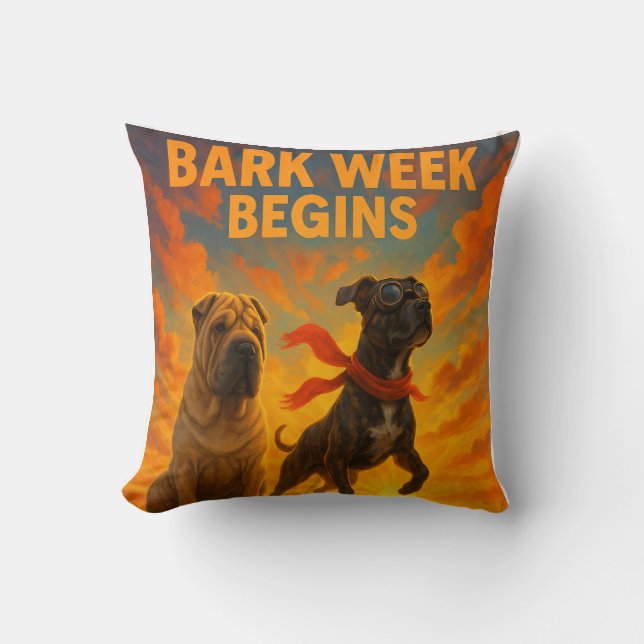 Beginn der Bark Week Kissen (Vorderseite)