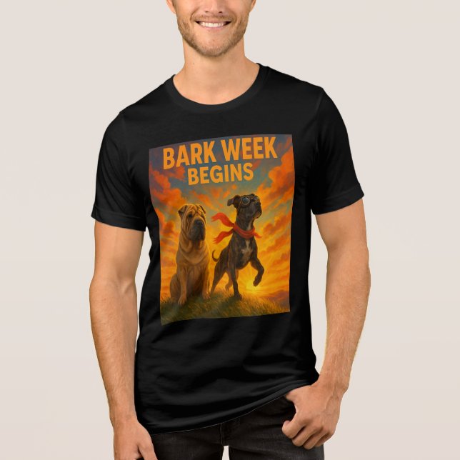 Beginn der Bark Week Tri-Blend Shirt (Vorderseite)