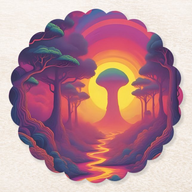 Beginn der Fall Art Untersetzer (Vorderseite)