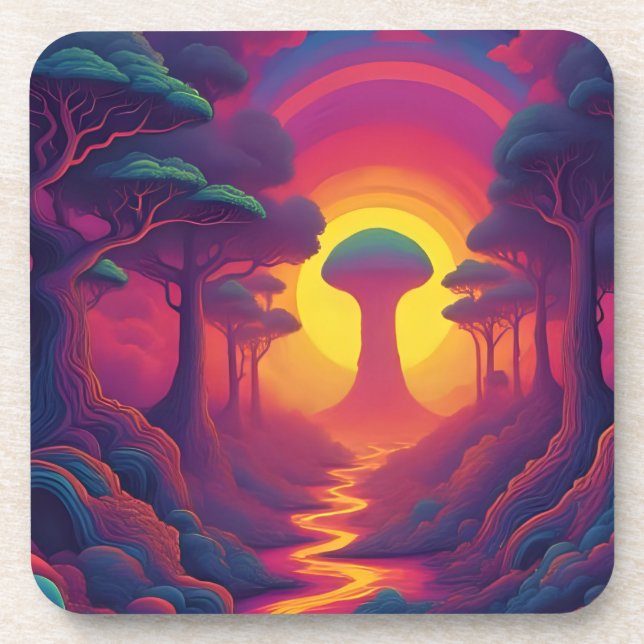 Beginn des Fall Art Getränkeuntersetzer (Vorderseite)