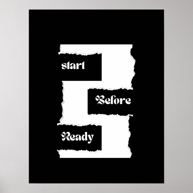 Beginne bevor du bereit bist poster (Vorne)