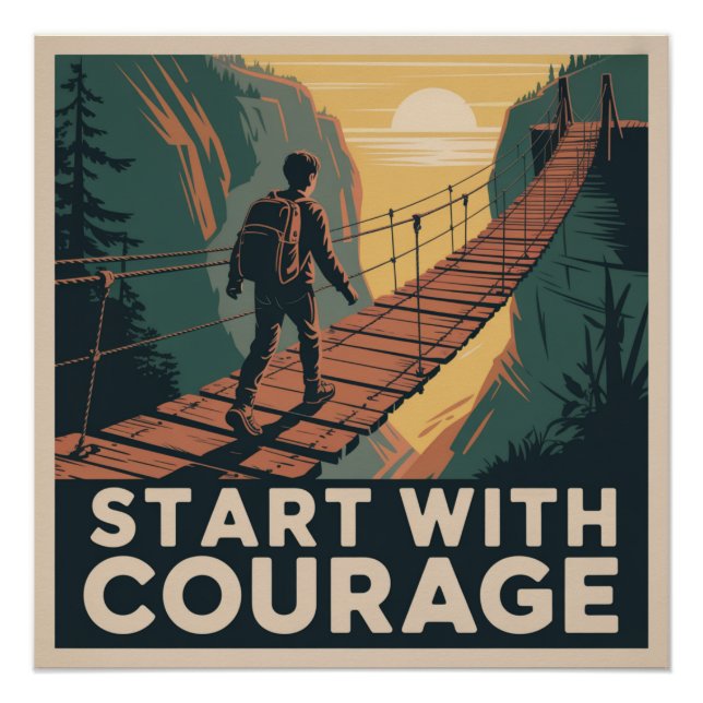 Beginne mit Mut Poster (Vorderseite)