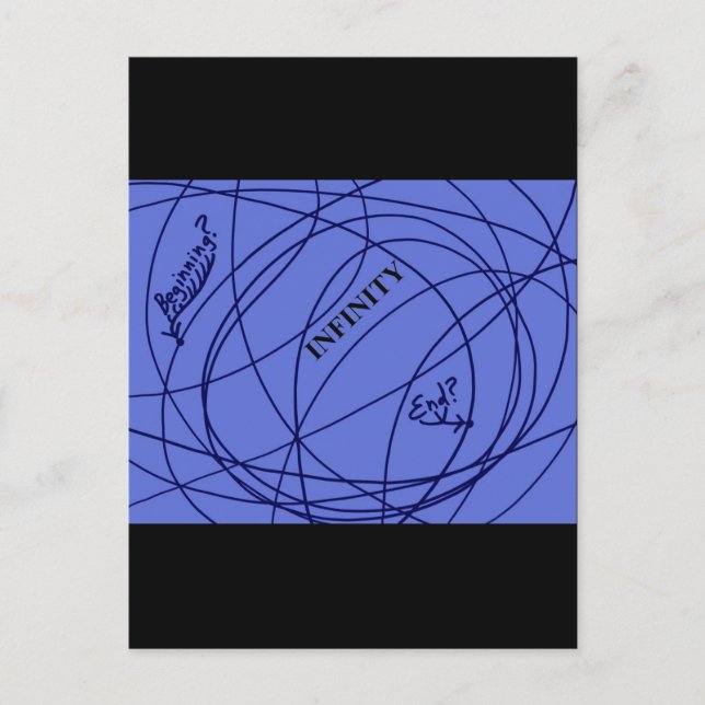 Beginnen? ENDE? Unendlich? Postkarte (Vorderseite)