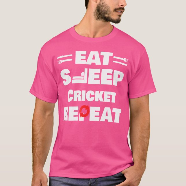 Beginnen Sie den Cricket-Cricket-Wiederholungs-Cri T-Shirt (Vorderseite)