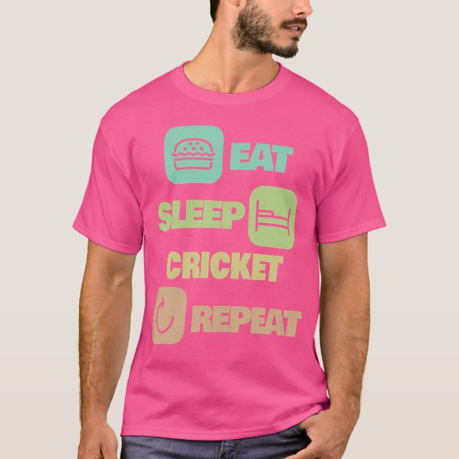 Beginnen Sie den Cricket-Cricket-Wiederholungs-Cri T-Shirt (Vorderseite)