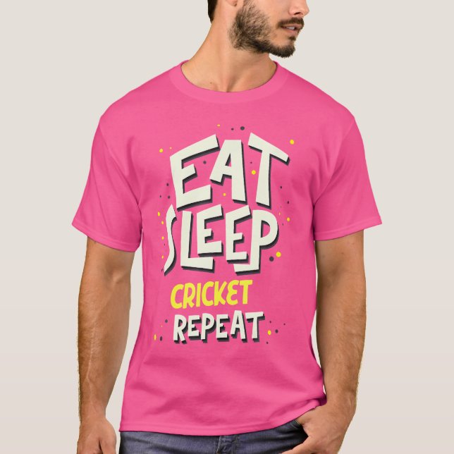 Beginnen Sie den Cricket-Cricket-Wiederholungs-Cri T-Shirt (Vorderseite)