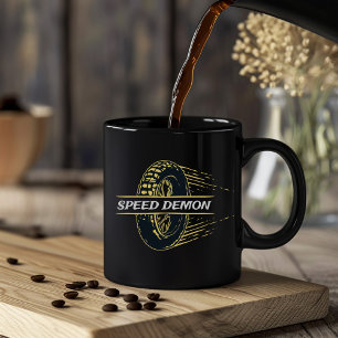 Beginnen Sie Ihren Morgen mit der Speed Demon Coff Zweifarbige Tasse