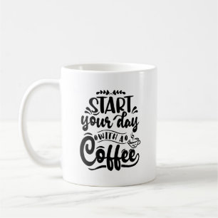 Beginnen Sie Ihren Tag mit der Tasse der Kaffeetyp