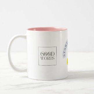 Beginnen Sie Ihren Tag mit einem Lächeln - Genieße Zweifarbige Tasse