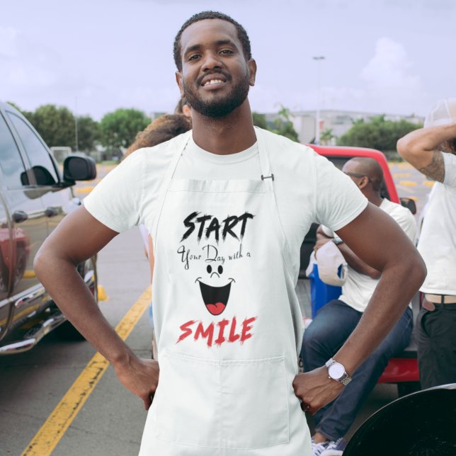 Beginnen Sie Ihren Tag mit einem Lächeln Schürze (Von Creator hochgeladen)