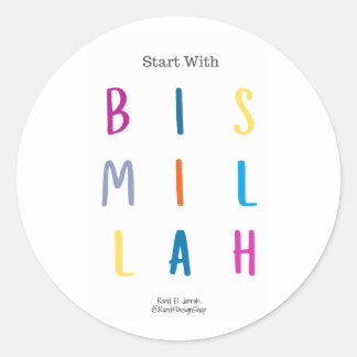 Beginnen Sie mit Bismillah - Stickers