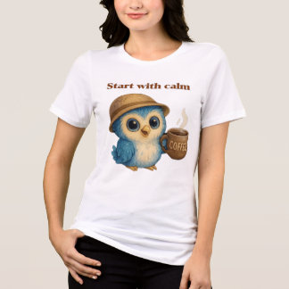 Beginnen Sie mit Calm - Aufkleber für Motivierend  Tri-Blend Shirt