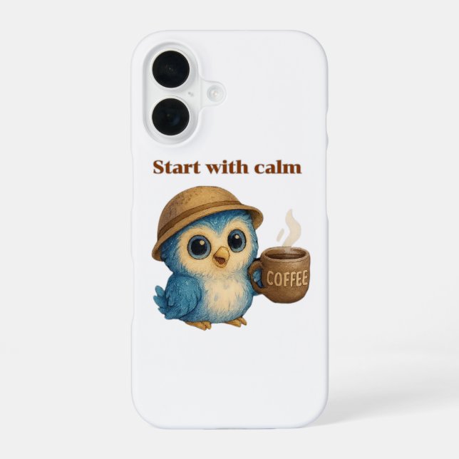Beginnen Sie mit Calm - Mindfulness iPhone 16 Fall Hülle (Rückseite)